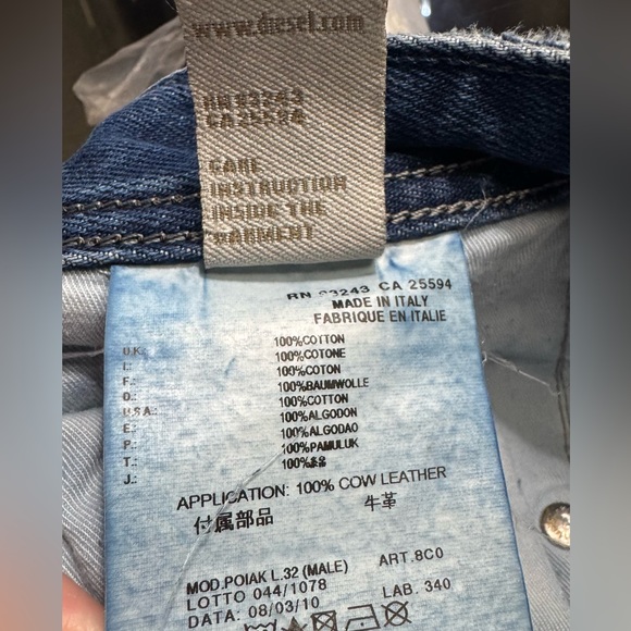 Men's Diesel POIAK Denim Authentic Jeans Wash 008C0 Waist 31 - Picture 6 of 11